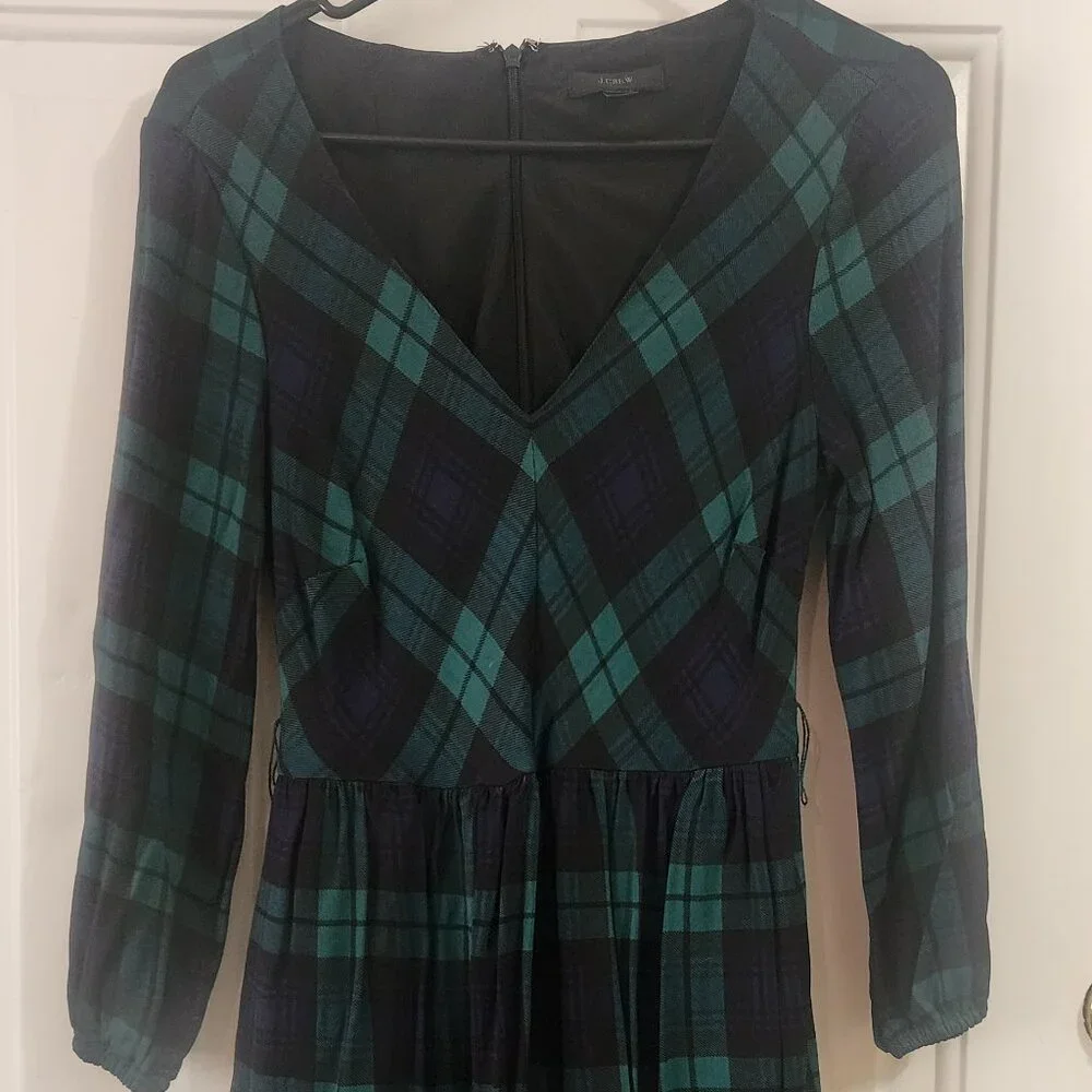 J.Crew Black watch tartan plaid Dress in US Size 2